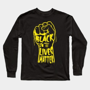 Black lives matter fist in yellow Long Sleeve T-Shirt